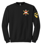 Bravo Battery 2-82 FA Blend Crewneck Sweatshirt with Greywolf on the Left Sleeve