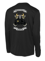 Bravo Battery 2-82 FA Long Sleeve Competitor Tee with Greywolf on the Left Sleeve