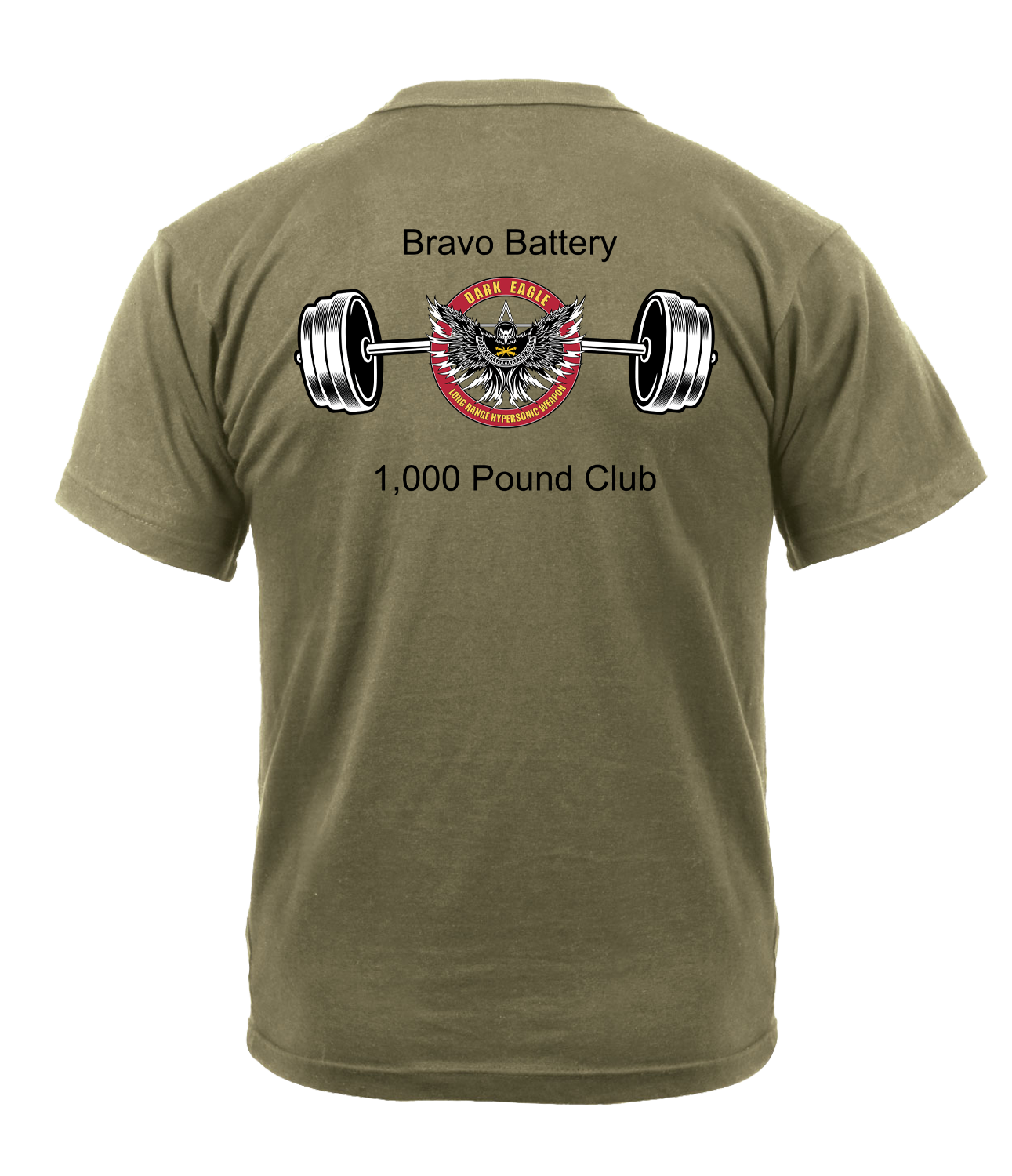 Bravo Battery 5-3 FA AR 670-1 Coyote Brown T-Shirt 1000 LB Club