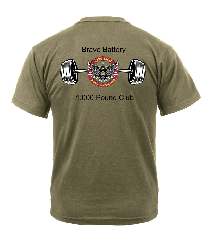 Bravo Battery 5-3 FA AR 670-1 Coyote Brown T-Shirt 1000 LB Club