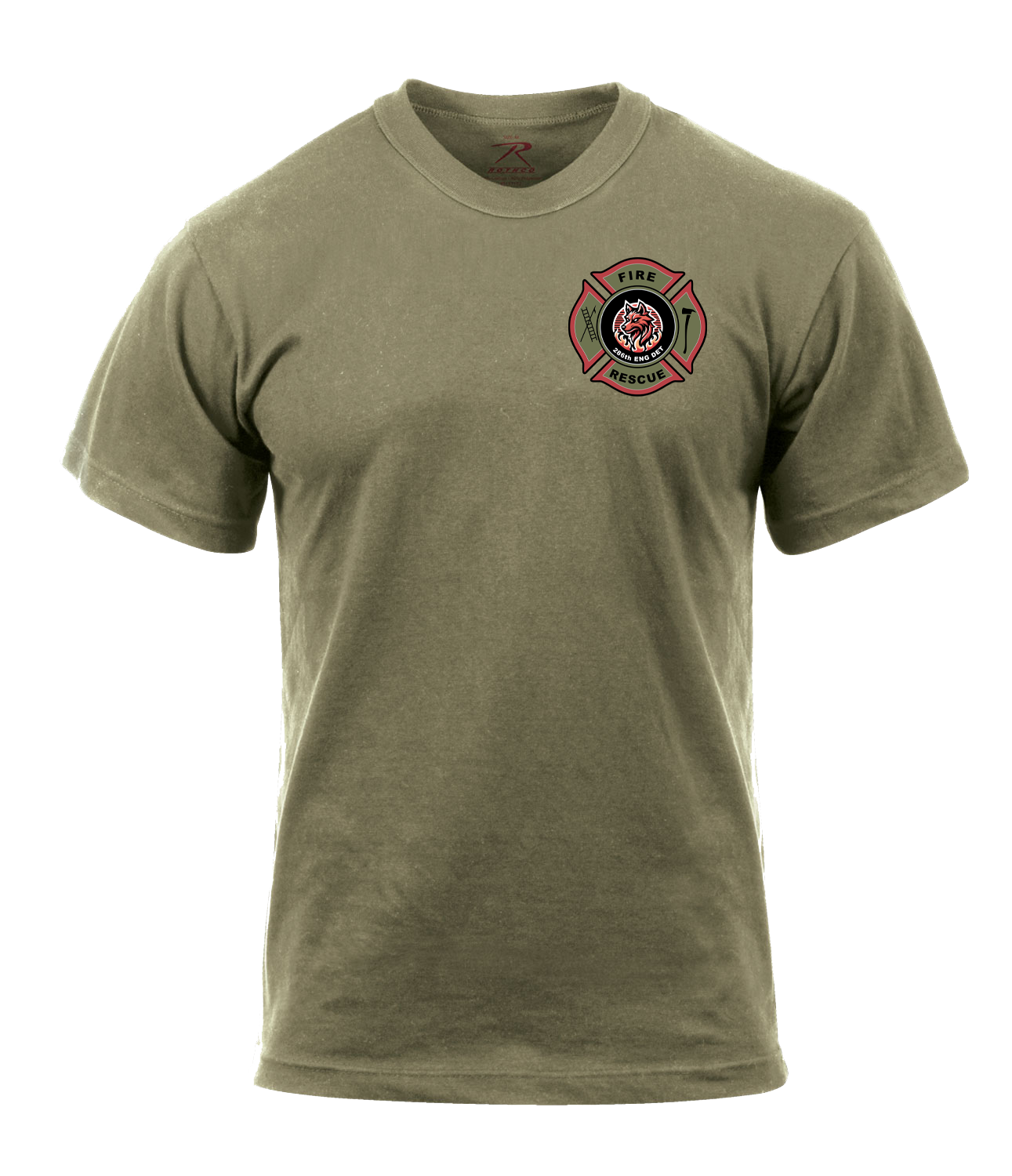 286th Engineer Detachment 100% Cotton AR 670-1 Coyote Brown T-Shirt