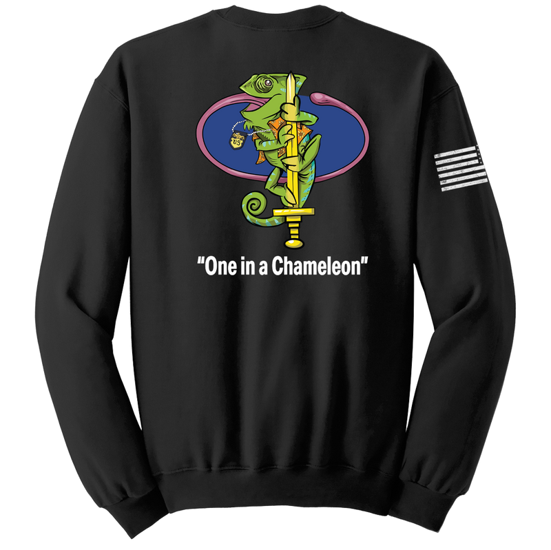 CI PLT C Co 502d IEW BN Blend Crewneck Sweatshirt with Flag on Right Sleeve