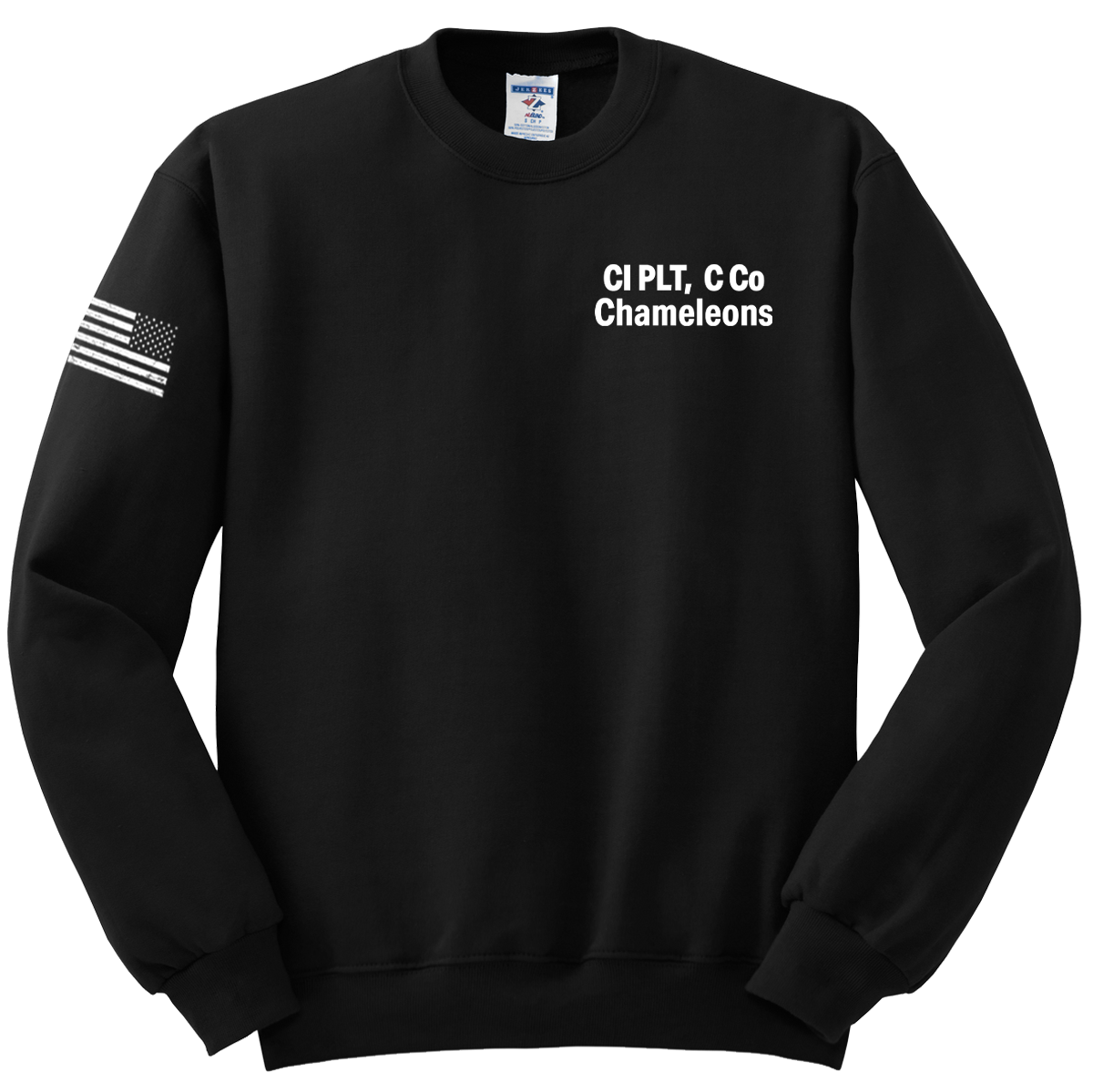 CI PLT C Co 502d IEW BN Blend Crewneck Sweatshirt with Flag on Right Sleeve