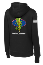 CI PLT C Co 502d IEW BN Ladies Poly/Cotton Blend Hoodie with Flag on Right Sleeve