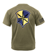 Capabilities Protection Detachment AR 670-1 Coyote Brown T-Shirt with a Right Sleeve Flag