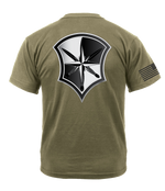 Capabilities Protection Detachment AR 670-1 Coyote Brown T-Shirt with a Right Sleeve Flag