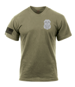 Capabilities Protection Detachment AR 670-1 Coyote Brown T-Shirt with a Right Sleeve Flag