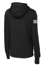 Capabilities Protection Detachment Ladies Poly/Cotton Blend Hoodie with Right Sleeve Flag - Black