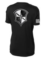 Capabilities Protection Detachment Ladies Competitor Tee with Right Sleeve Flag