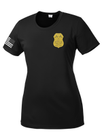 Capabilities Protection Detachment Ladies Competitor Tee with Right Sleeve Flag