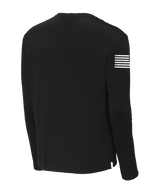 Capabilities Protection Detachment Fleece Pullover Crew with Right Sleeve Flag - Black