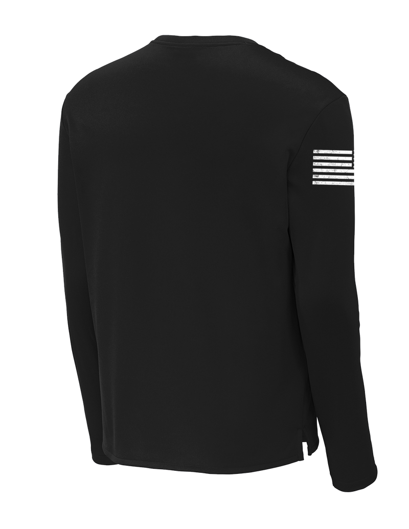 Capabilities Protection Detachment Fleece Pullover Crew with Right Sleeve Flag - Black