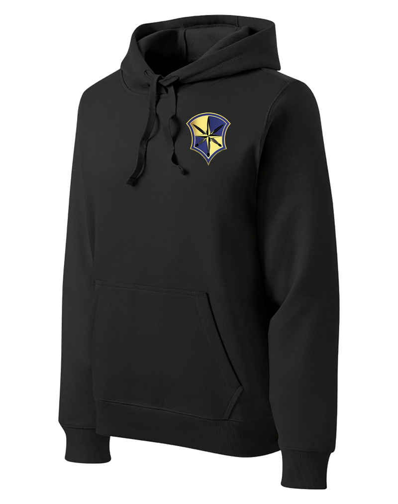 Capabilities Protection Detachment Poly/Cotton Blend Hoodie with Right Sleeve Flag - Black