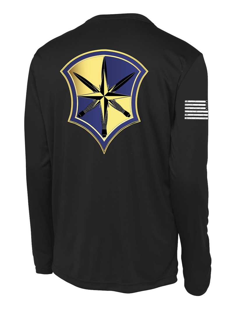 Capabilities Protection Detachment Long Sleeve Competitor Tee with Right Sleeve Flag