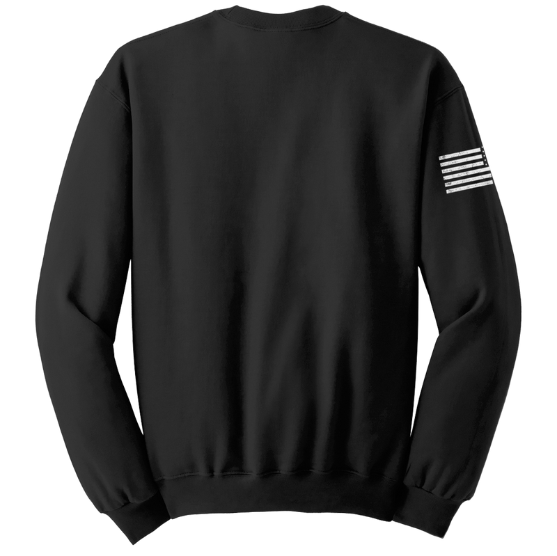 Capabilities Protection Detachment Blend Crewneck Sweatshirt with Right Sleeve Flag - Black