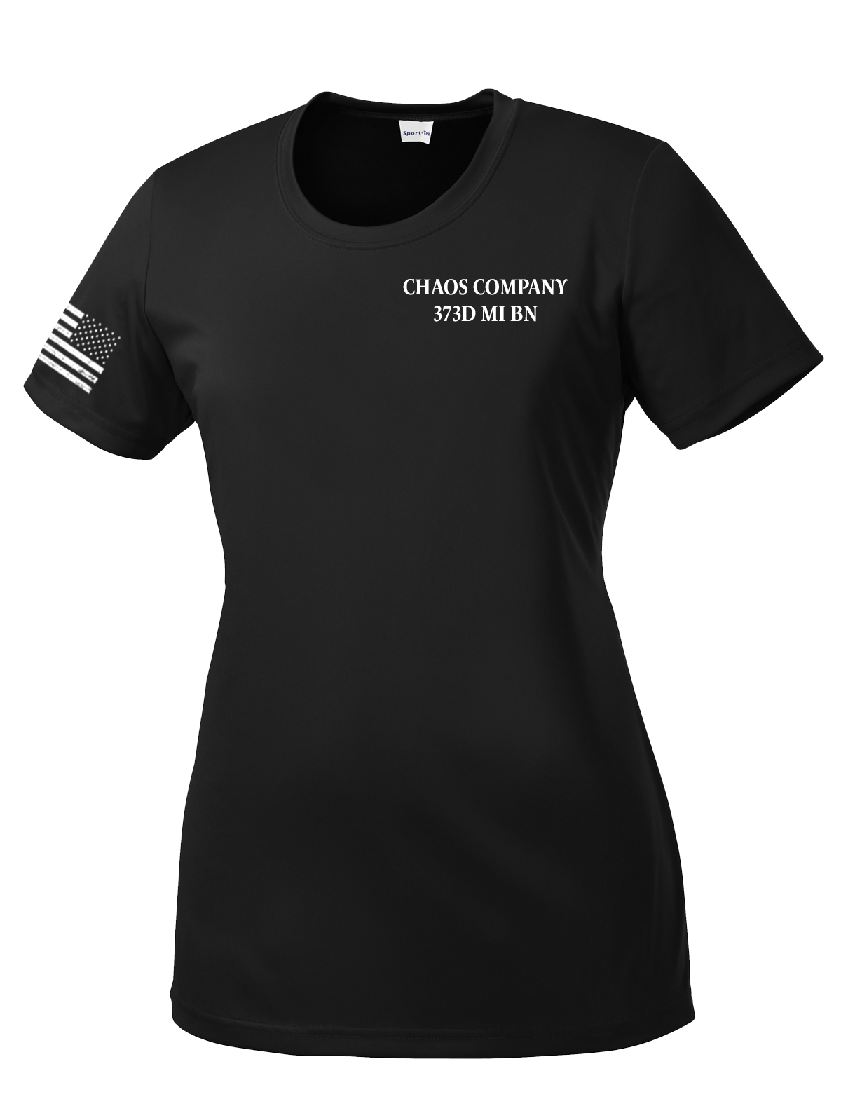 Chaos Company 373D MI BN Ladies Competitor Tee with Right Sleeve Flag