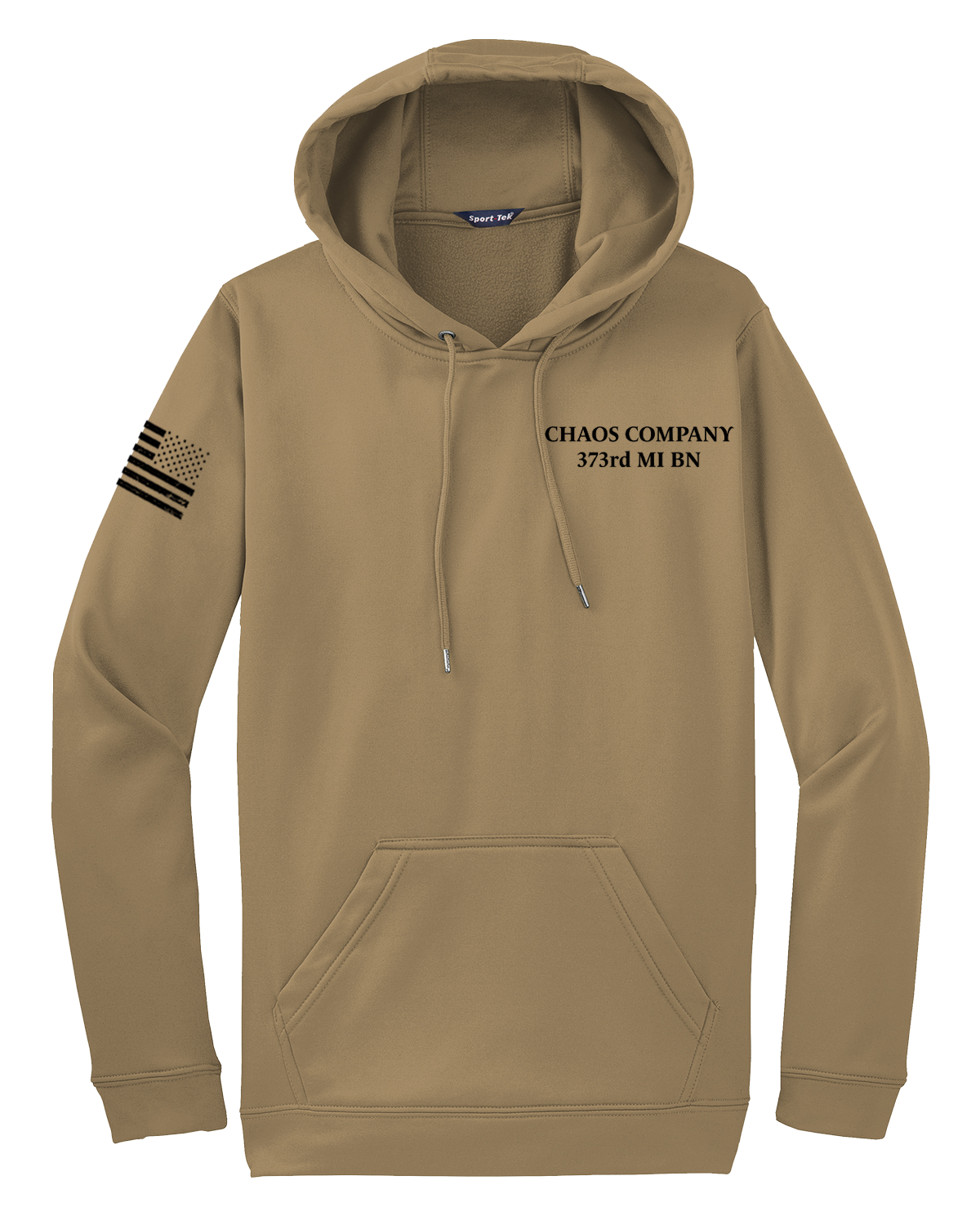 Chaos Company 373D MI BN Fleece Hooded Pullover with Right Sleeve Flag