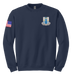 Cobra Company 502D IEW BN Blend Crewneck Sweatshirt with RWB Right Sleeve Flag
