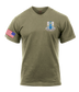 Cobra Company 502D IEW BN AR 670-1 Coyote Brown T-Shirt with RWB Flag on Right Sleeve