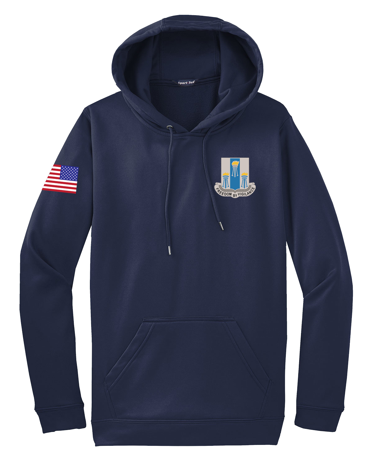 Cobra Company 502D IEW BN Fleece Hooded Pullover with RWB Right Sleeve Flag