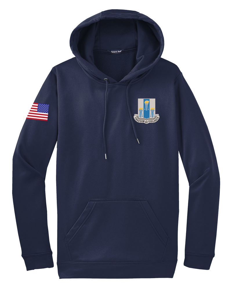 Cobra Company 502D IEW BN Fleece Hooded Pullover with RWB Right Sleeve Flag