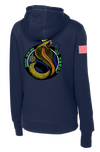 Cobra Company 502D IEW BN Ladies Poly/Cotton Blend Hoodie with RWB Right Sleeve Flag