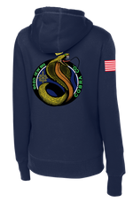 Cobra Company 502D IEW BN Ladies Poly/Cotton Blend Hoodie with RWB Right Sleeve Flag