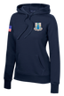 Cobra Company 502D IEW BN Ladies Poly/Cotton Blend Hoodie with RWB Right Sleeve Flag
