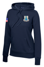 Cobra Company 502D IEW BN Ladies Poly/Cotton Blend Hoodie with RWB Right Sleeve Flag