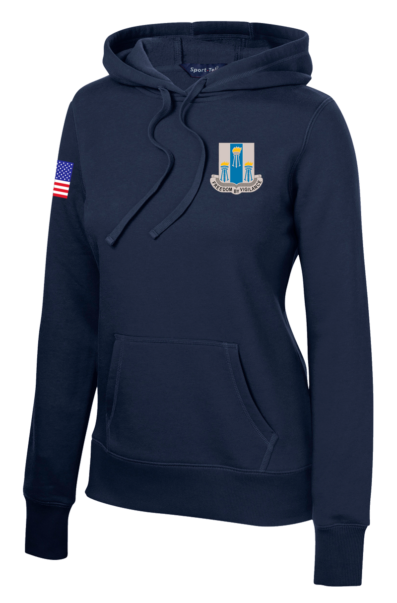 Cobra Company 502D IEW BN Ladies Poly/Cotton Blend Hoodie with RWB Right Sleeve Flag