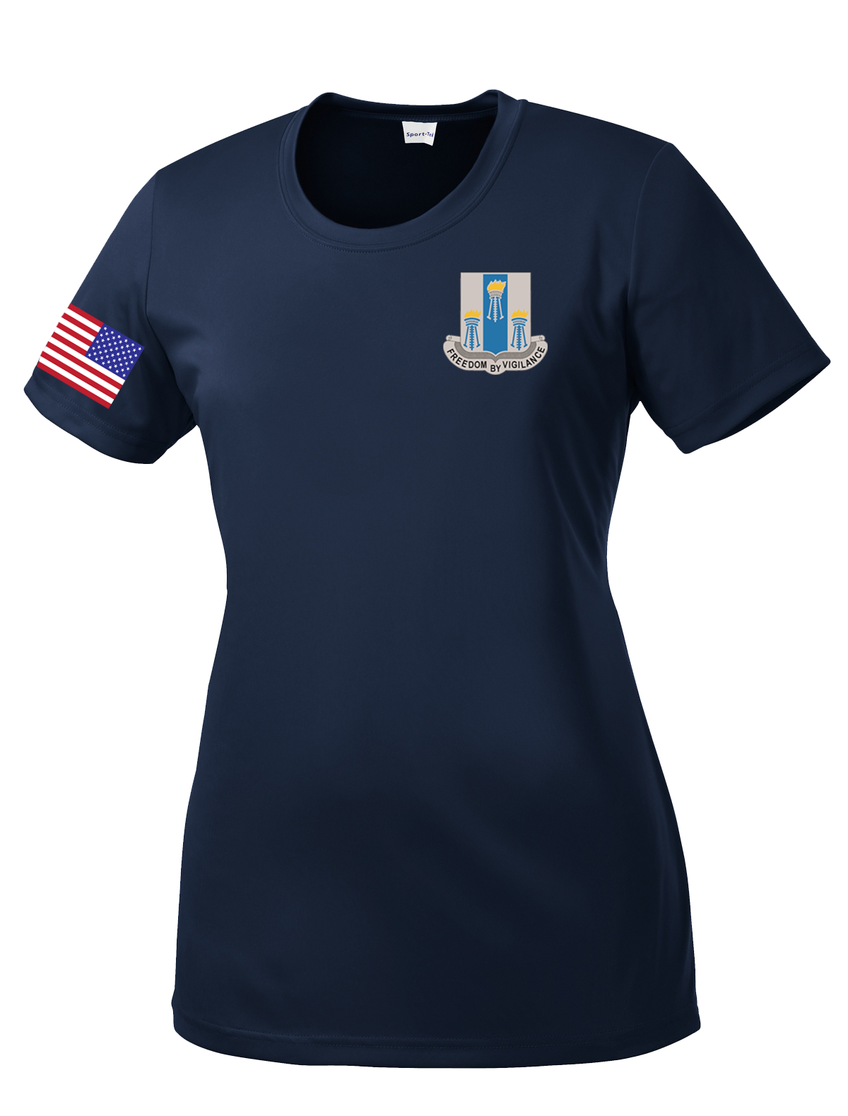 Cobra Company 502D IEW BN Ladies Competitor Tee with RWB Right Sleeve Flag