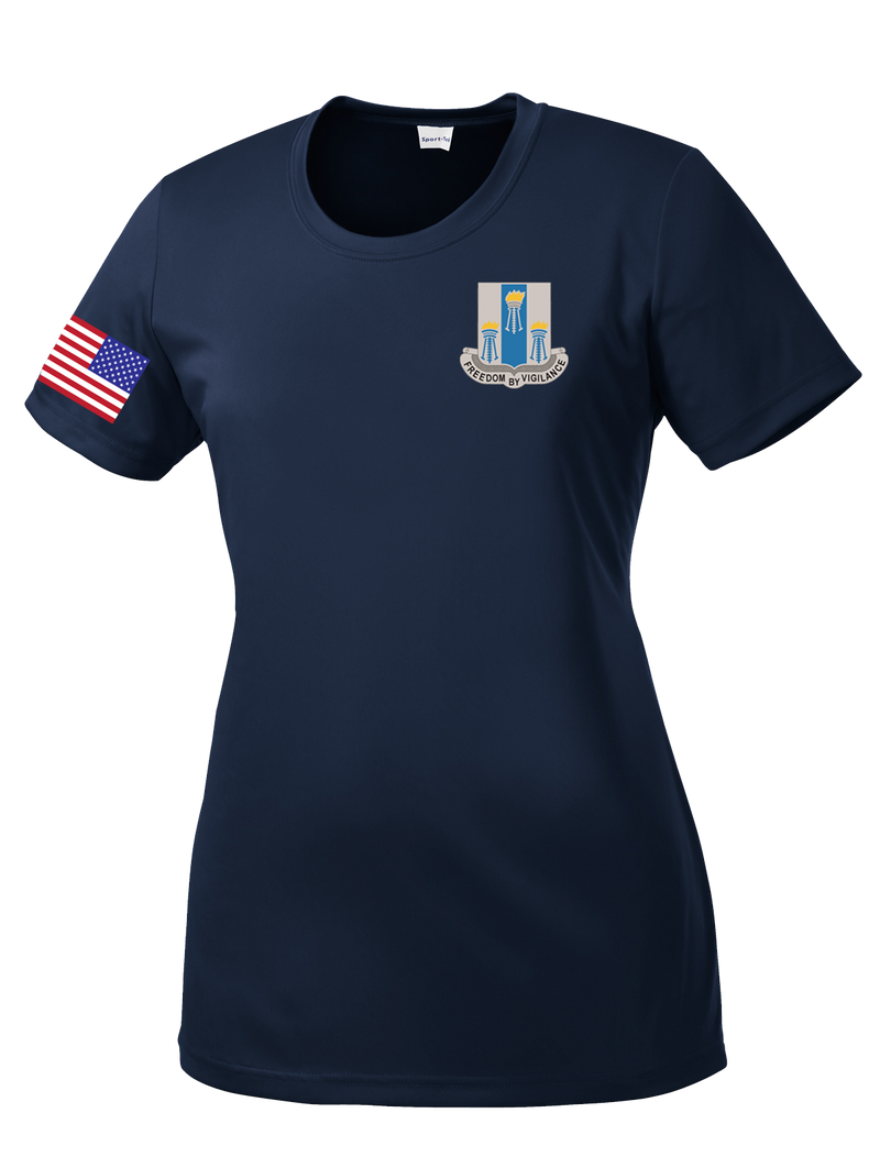 Cobra Company 502D IEW BN Ladies Competitor Tee with RWB Right Sleeve Flag