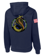 Cobra Company 502D IEW BN Poly/Cotton Blend Hoodie with RWB Right Sleeve Flag