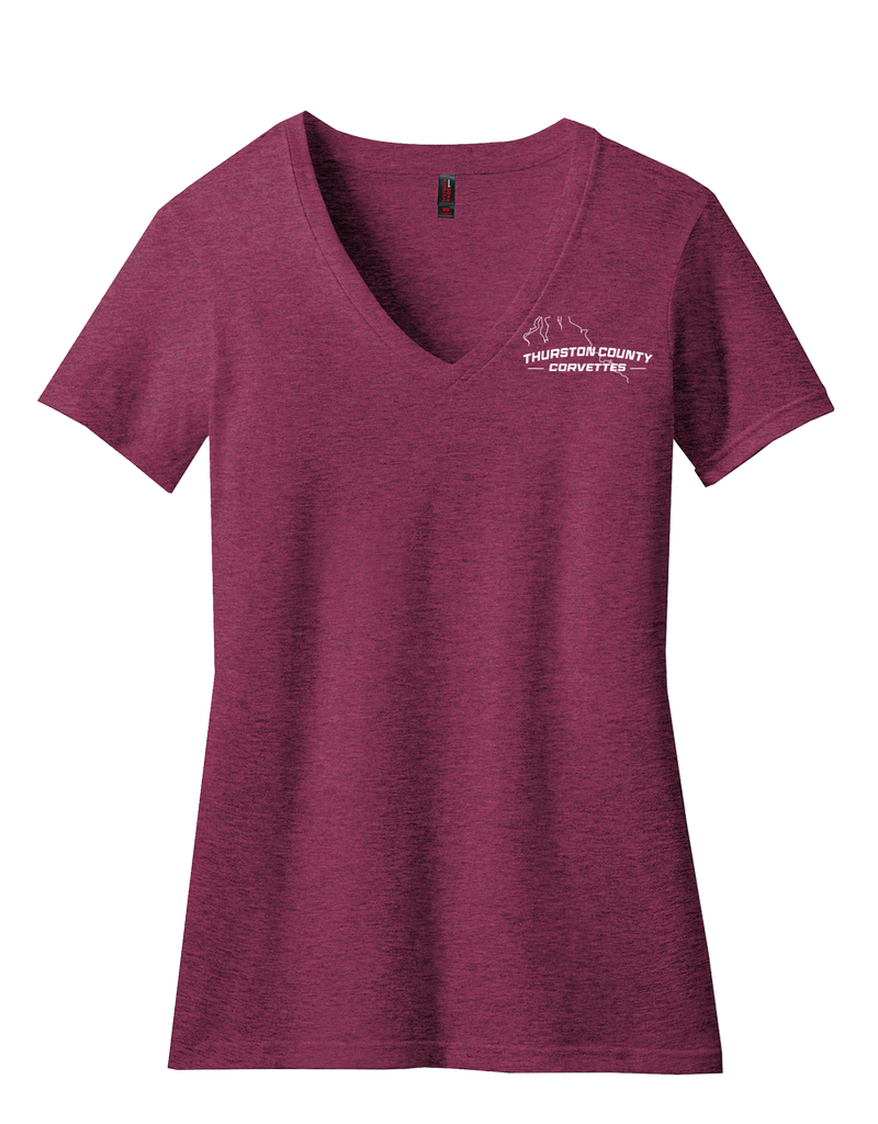 Thurston County Corvettes Women's V-Neck Tee