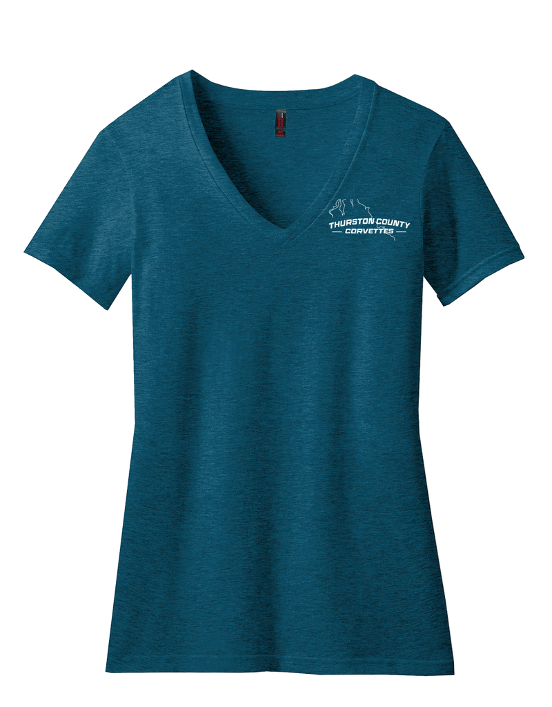 Thurston County Corvettes Women's V-Neck Tee