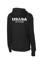 USASA Ladies Pullover Hooded Sweatshirt with Right Sleeve Flag