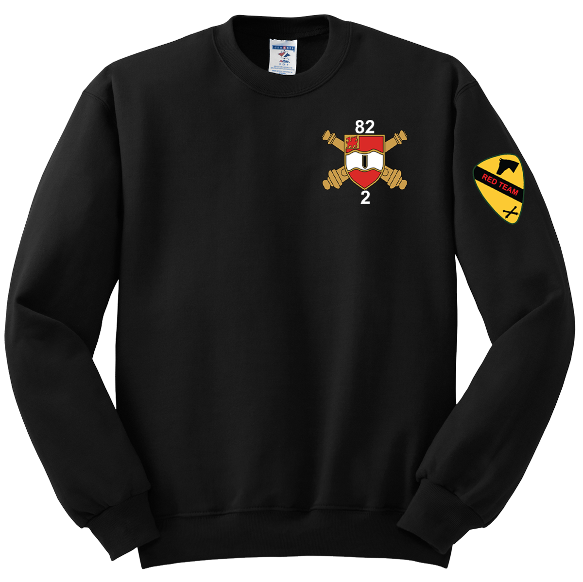 FSC 2-82 FA Blend Crewneck Sweatshirt with Red Team on the Left Sleeve