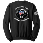 G1 I CORPS Blend Crewneck Sweatshirt with Solid White Flag