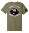 G1 I CORPS Unisex Triblend Short Sleeve Tee with Solid Black Flag