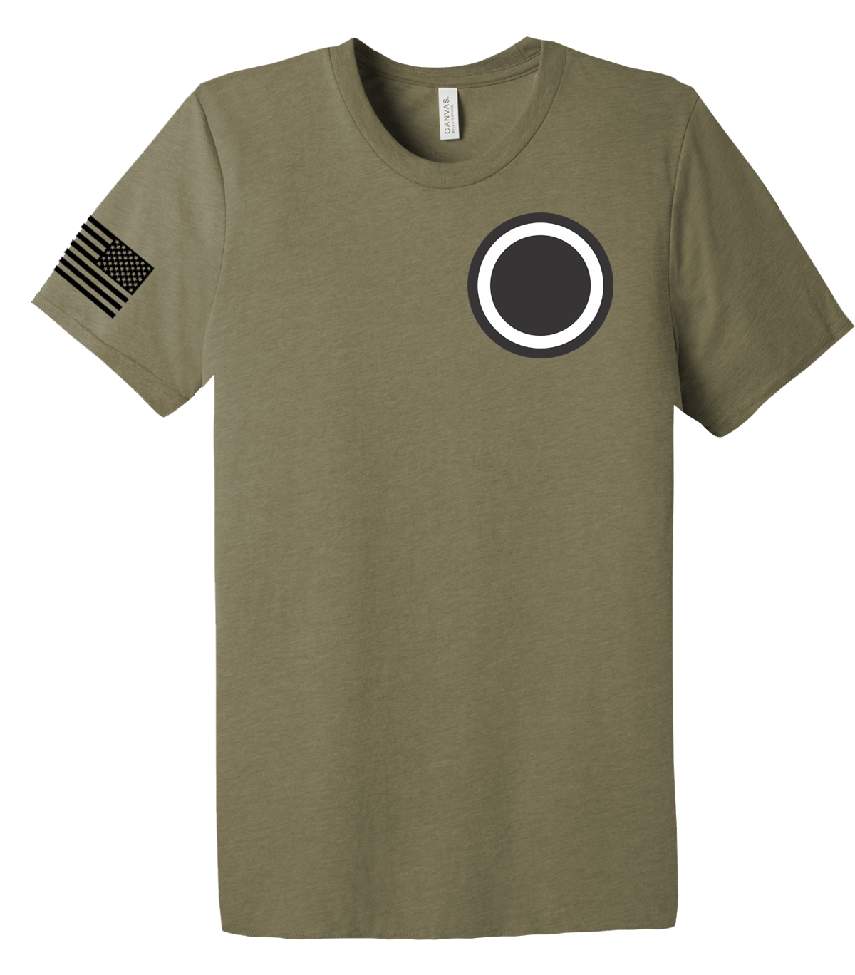 G4 I CORPS Unisex Triblend Short Sleeve Tee with Solid Black Flag