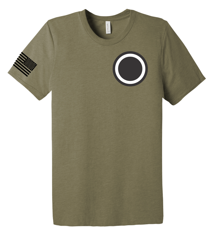G1 I CORPS Unisex Triblend Short Sleeve Tee with Solid Black Flag