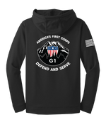 G1 I CORPS Fleece Hooded Pullover with Solid White Flag