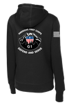 G1 I CORPS Ladies Poly/Cotton Blend Hoodie with Solid White Flag