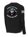 G1 I CORPS Fleece Pullover Crew with Solid White Flag