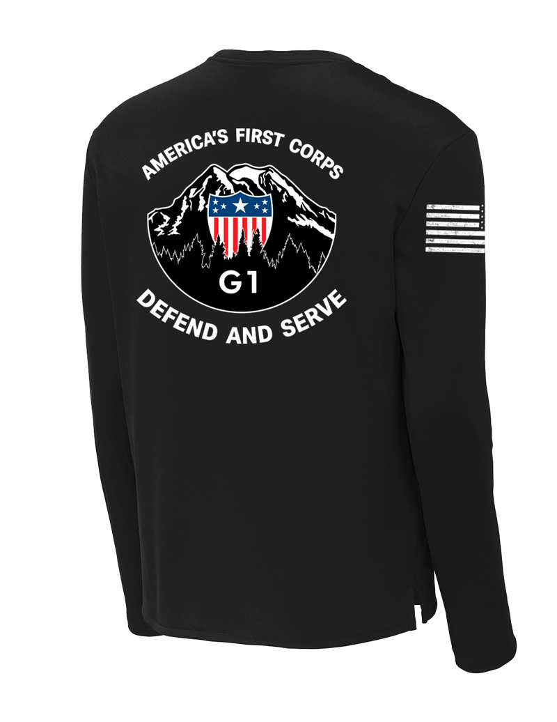 G1 I CORPS Fleece Pullover Crew with Solid White Flag