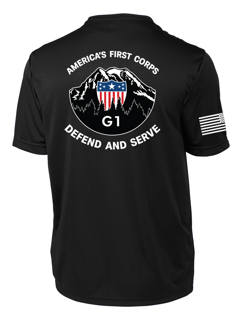 G1 I CORPS Competitor Tee with Solid White Flag
