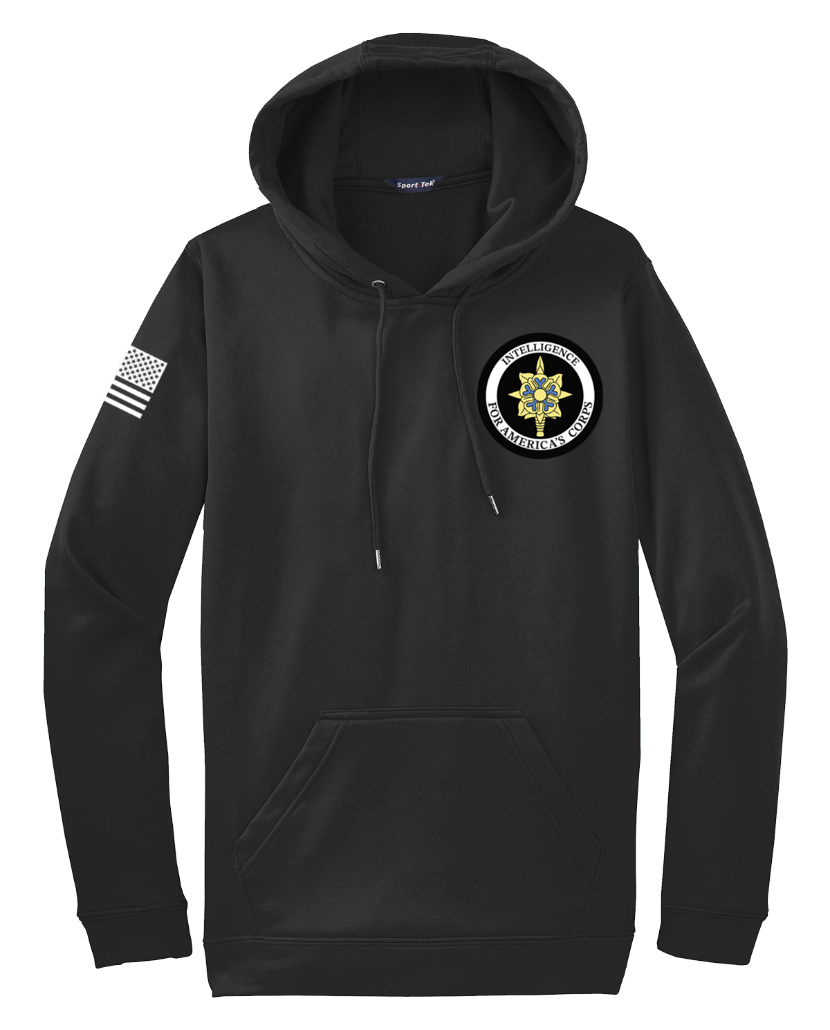 G2 I Corps Fleece Hooded Pullover with Solid White Flag