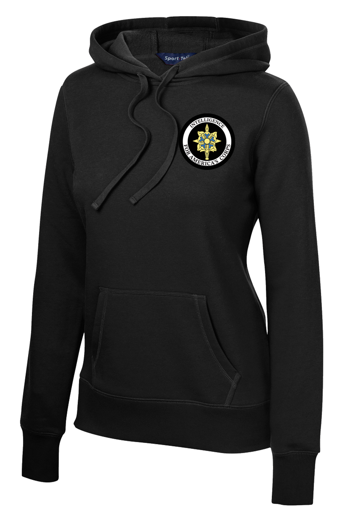 G2 I Corps Ladies Poly/Cotton Blend Hoodie with Solid White Flag