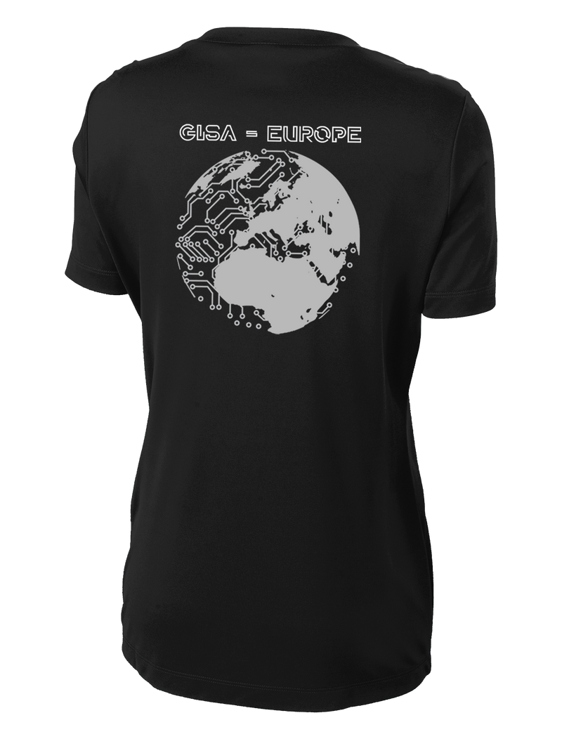 GISA - EUROPE Ladies Competitor Tee with Two Sleeve Print - Solid Flag