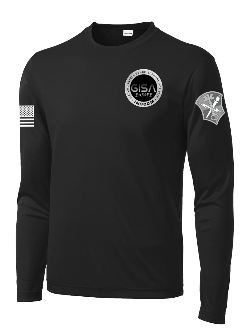 GISA - EUROPE Long Sleeve Competitor Tee with Two Sleeve Print - Solid Flag